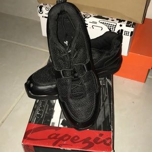 Black capezio dance sneakers